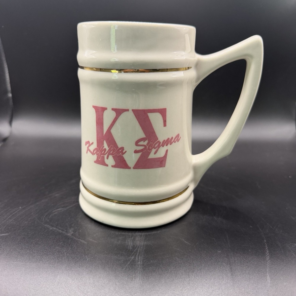 Vintage Kappa Sigma fraternity beer stein With Coat Of Arms Barware